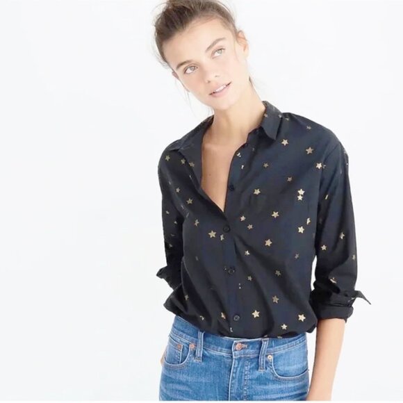 Madewell Oversized Ex-Boyfriend Star Button Down Shirt XS - Picture 1 of 5